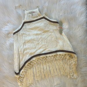 GB Moroccan Luminera Top w/Fringe SzXS NWT!